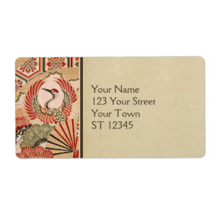 Etiqueta de remessa de Tecido japonês