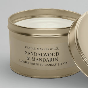 Etiqueta de Retângulo 3x1" com Tin de Vela Limpo M