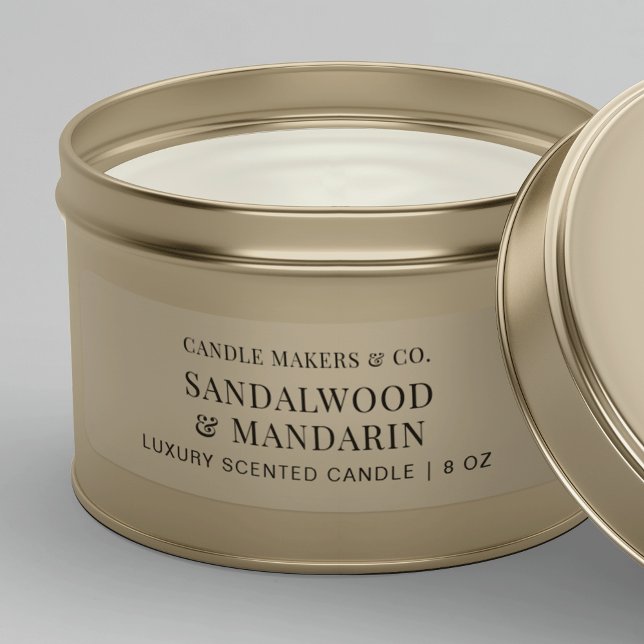 Etiqueta de Retângulo 3x1" com Tin de Vela Limpo M (Criador carregado)