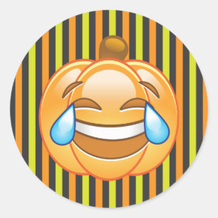 Etiqueta de riso de Emoji da abóbora