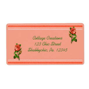 Etiqueta de Rosa de Coral