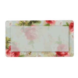 Etiqueta de Rosas Vintage