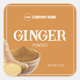 Etiqueta de Rótulo de Rótulo de Pó Ginger