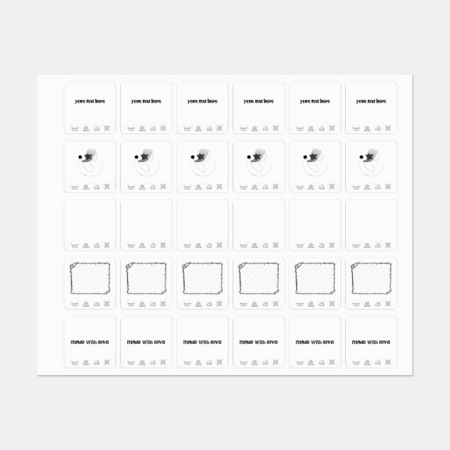 Etiqueta de Roupas (Folha)