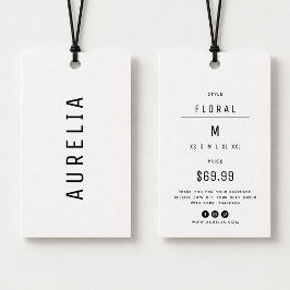 Etiqueta de Roupas de Marca Minimalista Moderna