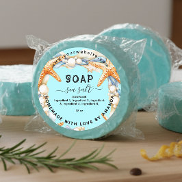 Etiqueta de sabão de água salgada