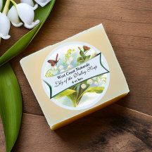 Etiqueta de Sabão de Borboleta