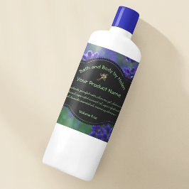 Etiqueta de sabão de lavanda - quadrada com ingred