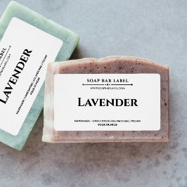 Etiqueta de sabão personalizada Adesivo branco de 