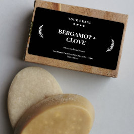 Etiqueta de sabão personalizada Vinheta preta