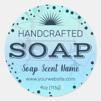Etiqueta de sabão redondo artesanal
