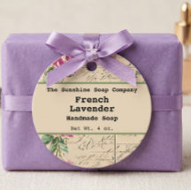 Etiqueta de sabonetes cosméticos vintage Shabby Ch