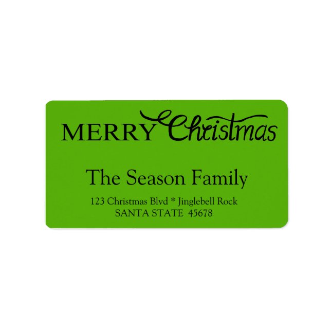 Etiqueta de Script com Letra Feliz Natal (Frente)