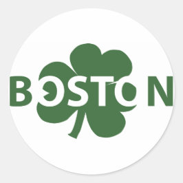 Etiqueta de Shamrock irlandês da Boston
