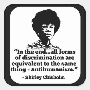 Etiqueta de Shirley Chisholm