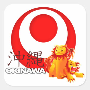 Etiqueta de Shisa do Okinawan
