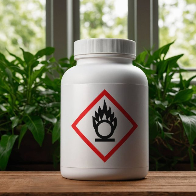 Etiqueta de Símbolo de Perigo de Círculo (Criador carregado)