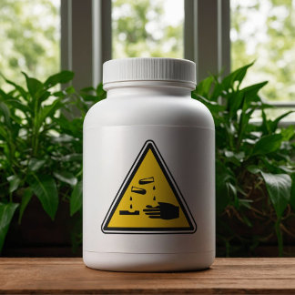 Etiqueta de Símbolo de Risco de Material Corrosivo