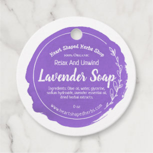 Etiqueta de Soap de Lavanda personalizável