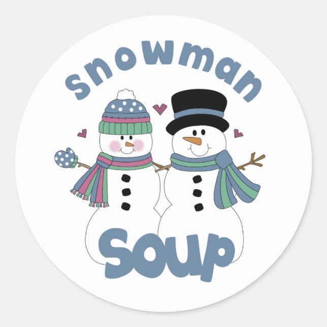 Etiqueta de Sopa Snowman (Frente)