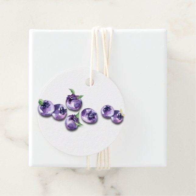 Etiqueta de String Blueberry Watercolor (In Situ)