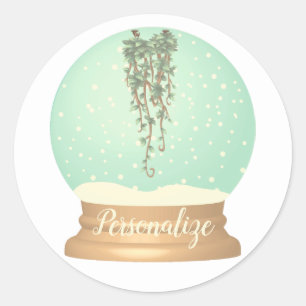 Etiqueta de suspensão do globo da neve da planta