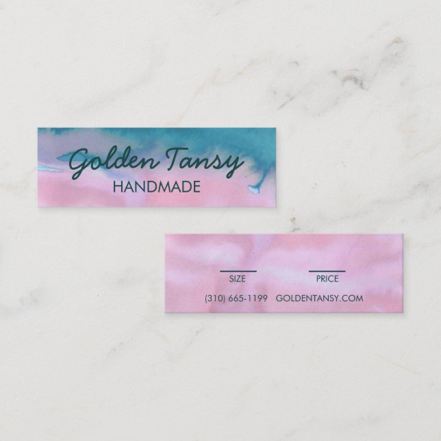 Etiqueta de Tamanho de Travagem de Vestuário de Aq (Frente/Verso)