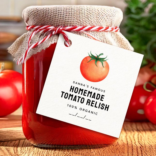 Etiqueta de tomate Relish com tomate vermelho para (Criador carregado)