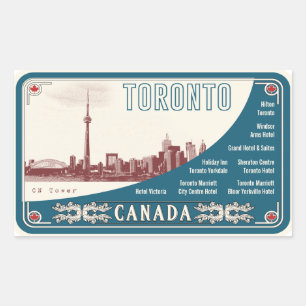 Etiqueta de Toronto Canadá