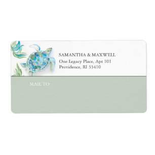 Etiqueta de Transporte de Tartaruga Marinha de Cor