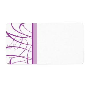 Etiqueta de transporte roxa