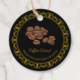 Etiqueta de travamento de extração de café caseiro