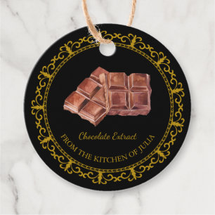 Etiqueta de travamento de extração de chocolate de