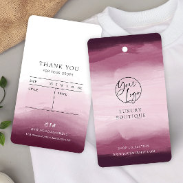 Etiqueta de Travamento de Vestuário Vermelho Burgu