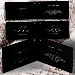 Etiqueta de Travamento do Preço de Vestuário Preto