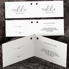 Etiqueta de travamento do preço do vestuário branc