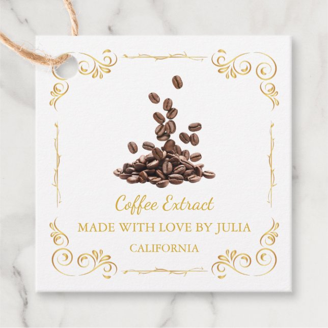 Etiqueta de travamento quadrado de extração de caf (Frente)