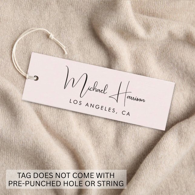 Etiqueta de travamento rosa do script de assinatur (Empower your name in our signature script as your logo and brand identity)