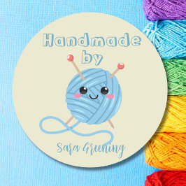 Etiqueta de tricô feita à mão, etiqueta de cuidado