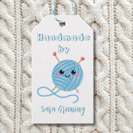 Etiqueta de tricô feita à mão, etiqueta de cuidado
