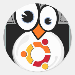 Etiqueta de Ubuntu do pinguim de Linux