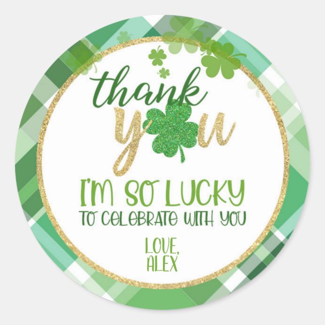 Etiqueta de Um Favor Sortudo - Garoto (Frente)