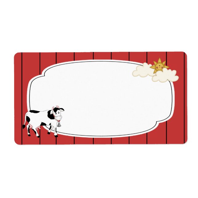 Etiqueta de Vaca Preta e Branca (Frente)