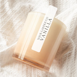 Etiqueta de Vela Branca Minimalista