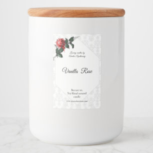 Etiqueta de Vela com Perfuração de Rosa de Fio Bar