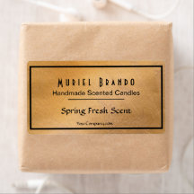 Etiqueta de Vela de Cobre Elegante V5 Candle Jar