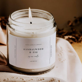 Etiqueta de Vela de Urso Grande Chic Etiqueta de N