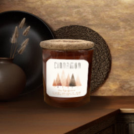 Etiqueta de Vela Frente de Feriado Elegante