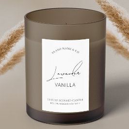 Etiqueta de Vela Vertical de Pacote Simples Minima