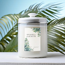 Etiqueta de Velas da Aquarela Elegante